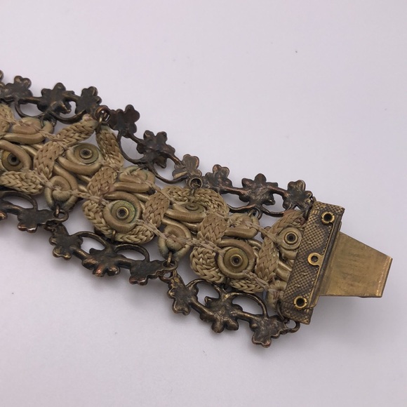 VTG Michal Negrin large cuff bracelet One of a kind. Bohemian. Floral. Signed - Picture 14 of 16